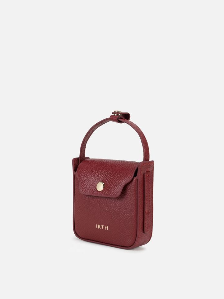 Amy Miniature Leather Shoulder Bag - Cherry
