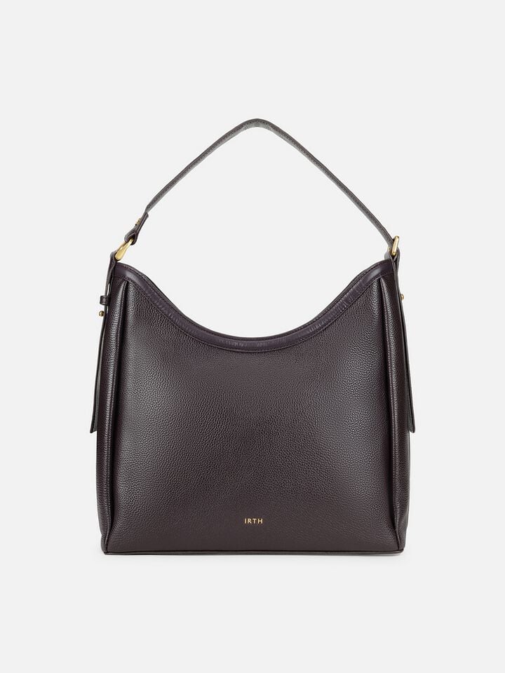 Lillian Leather Shoulder Bag - Plum
