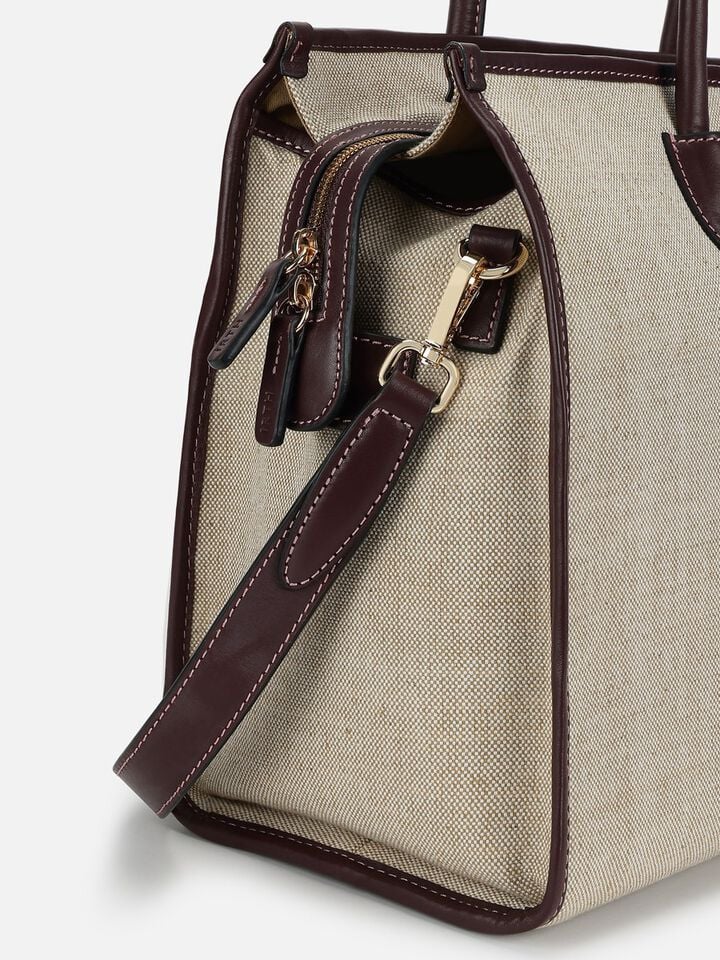 Phoebe Canvas Work Bag - Brown