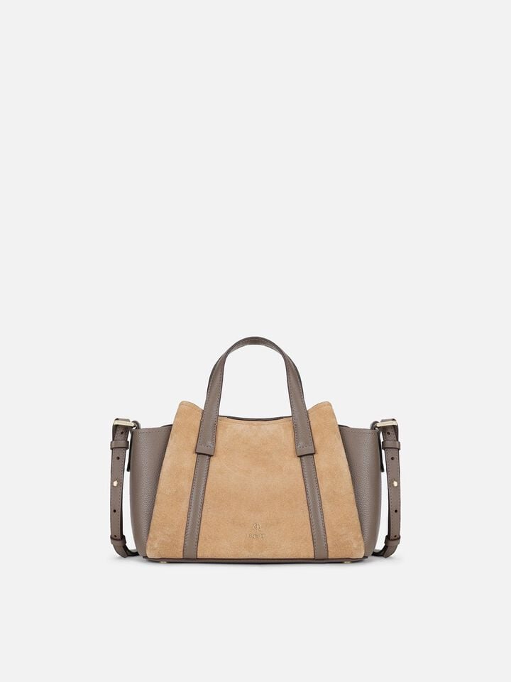 Lily Small Suede Handheld - Brown