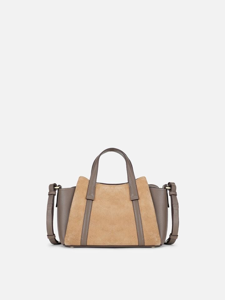 Lily Small Suede Handheld - Brown