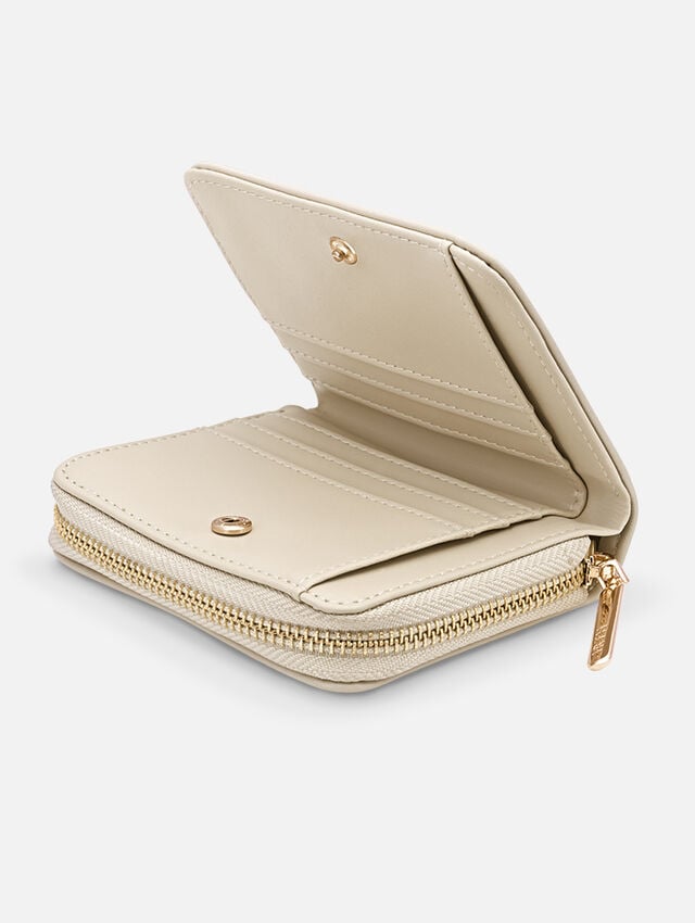Little beige snap wallet