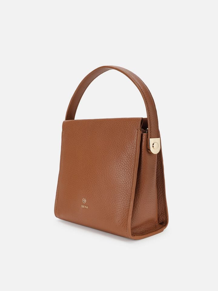 Leona Leather Handheld - Tan