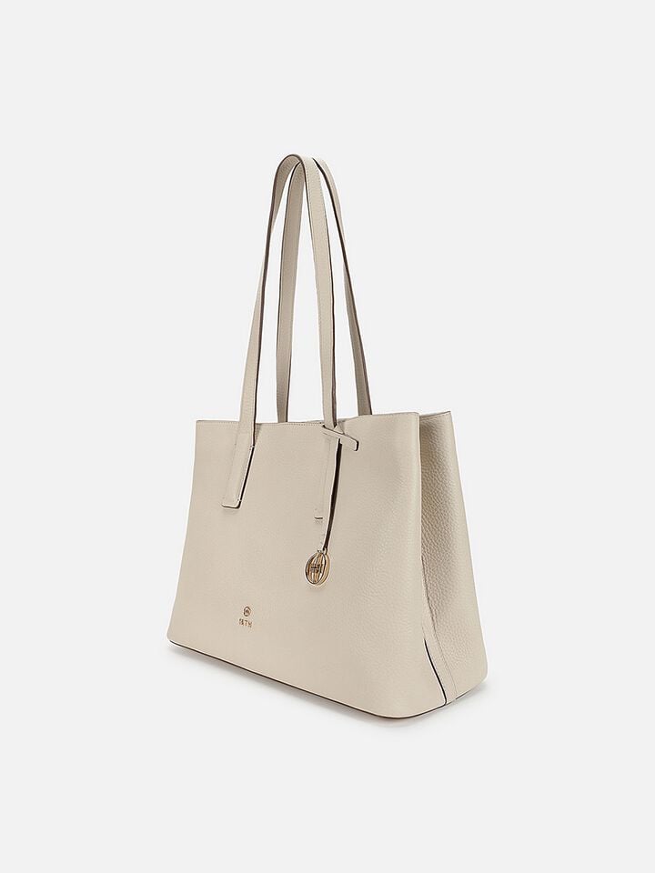 Luella Leather Tote Bag - Off-White