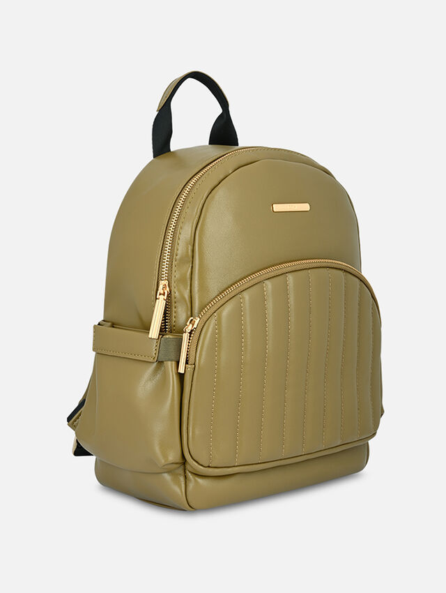 Quilted Olive Backpack