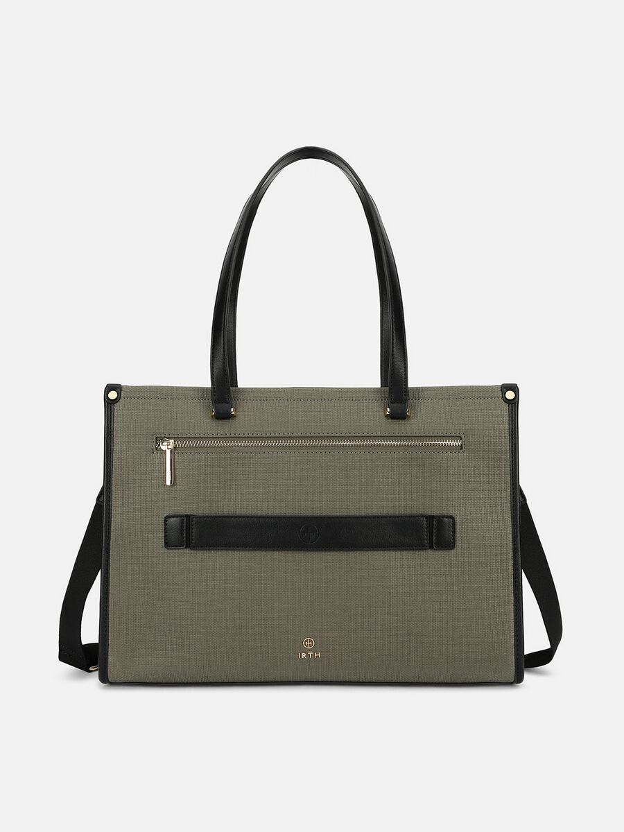 Clover Twines Olive Work Bag by IRTH | House of Titan