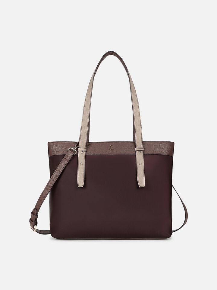 Megan Nylon Work Bag - Brown 