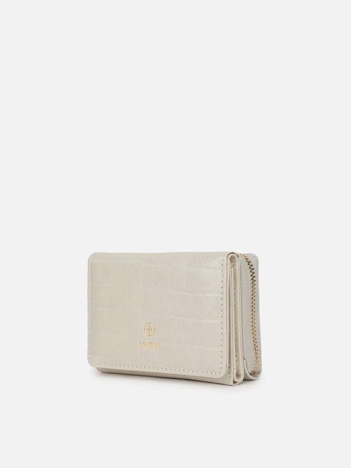 Odele Croco Wallet - Off-White