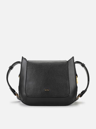 Layla Leather Sling Bag - Black