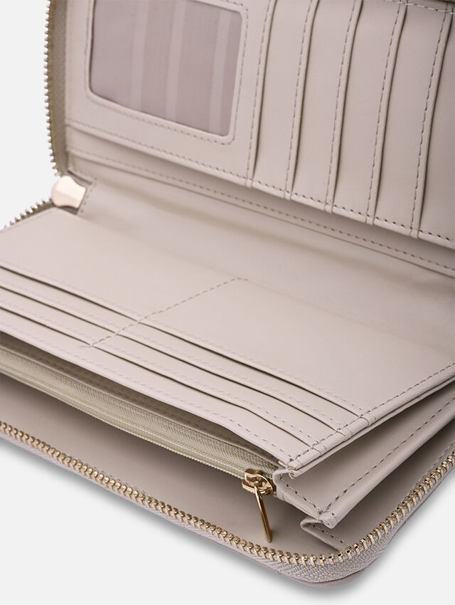 Quilted Beige Wallet