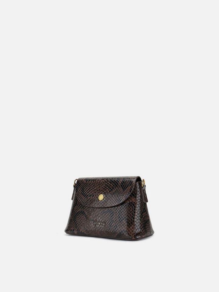 Ness Snakeskin Sling - Brown