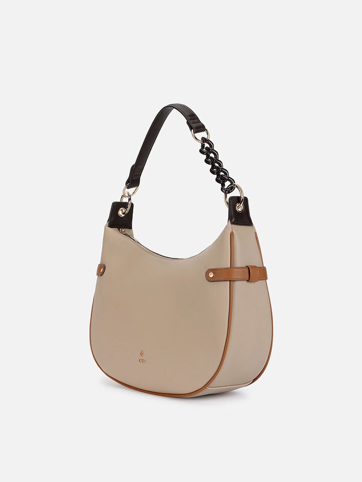 Clara Medium Shoulder Bag - Beige
