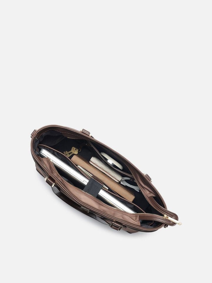 Thea Nylon Work Bag - Brown