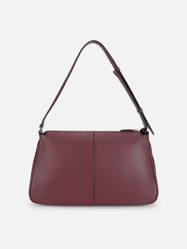 Lucy Leather Shoulder Bag - Dark Cherry