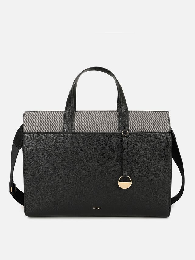Olivia Tweed Work Bag - Black