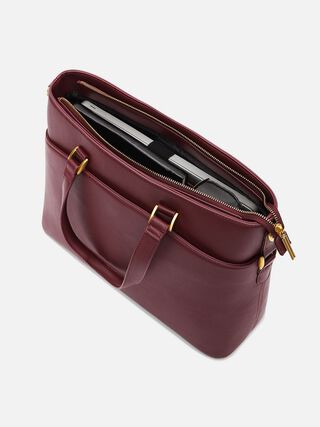 Noa Work Bag - Dark Cherry