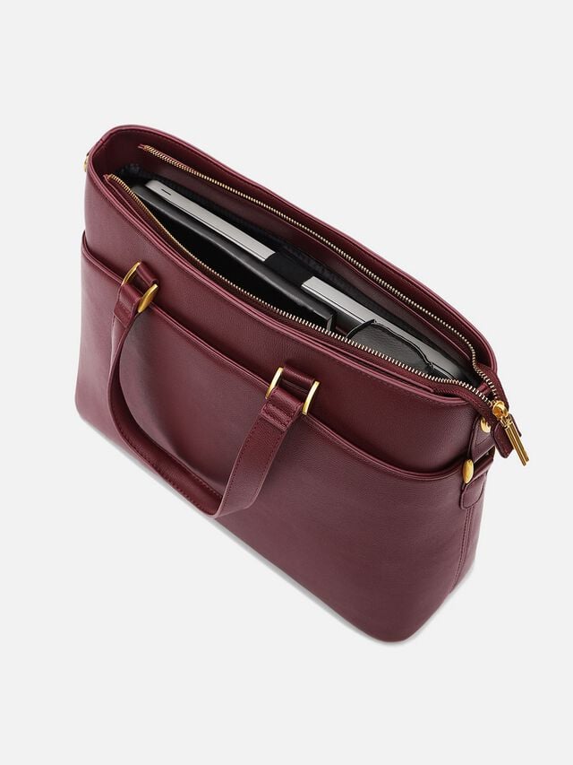 Noa Work Bag - Dark Cherry