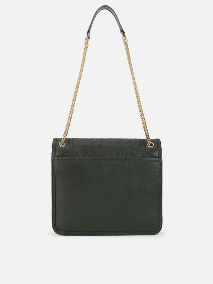 Lynn Leather Shoulder Bag - Green