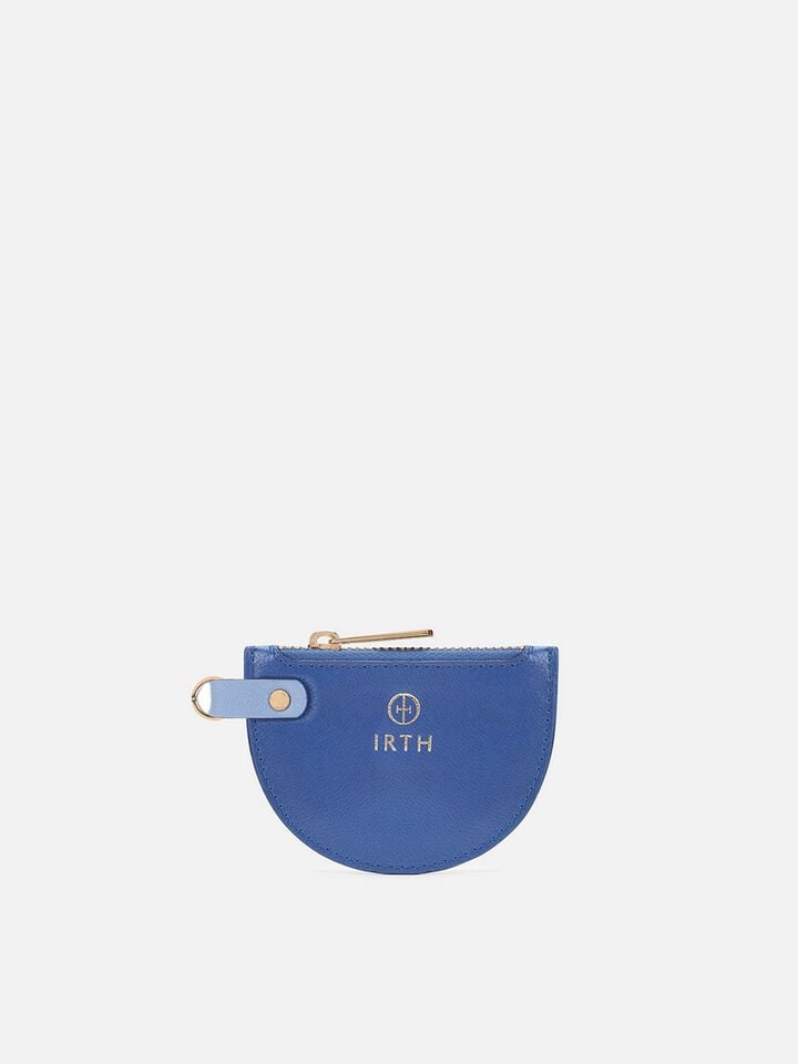 Jingle Leather Coin Pouch - Blue