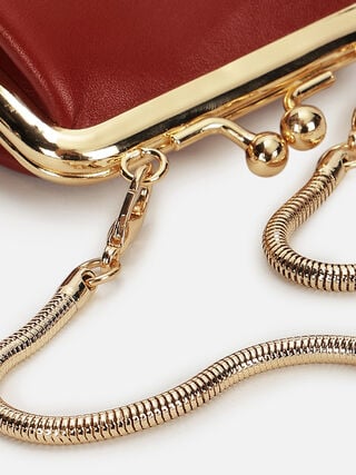 Juliet Leather Miniature Kiss Lock - Red