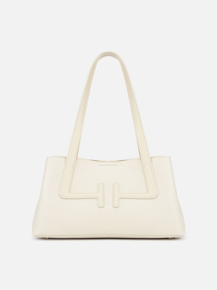 Initials Wide Shoulder Bag - Off-White