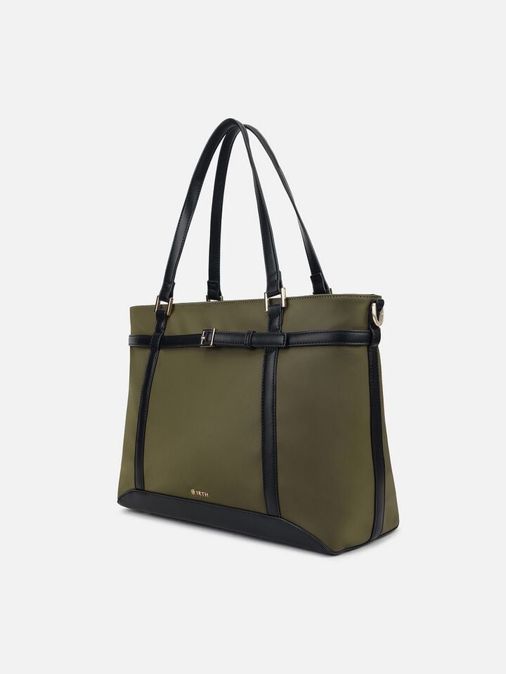 Thea Nylon Work Bag - Olive