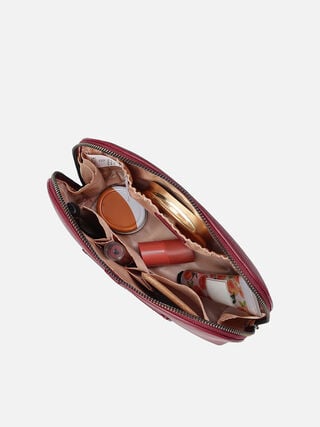 Coral Large Makeup Organiser - Dark Cherry