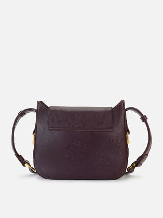 Layla Leather Sling Bag - Plum