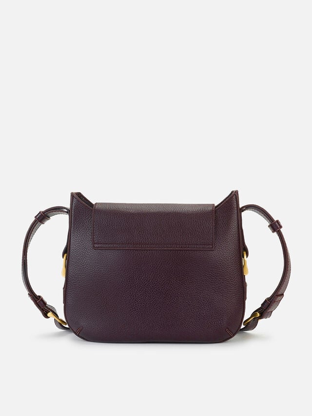 Layla Leather Sling Bag - Plum