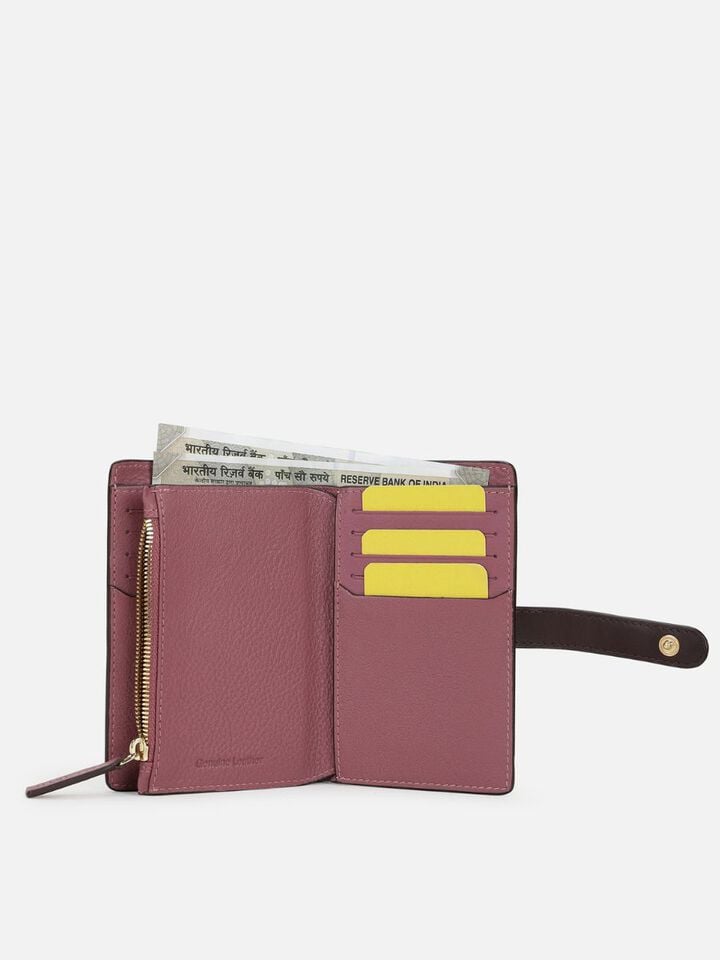 Ridley Leather Wallet - Pink