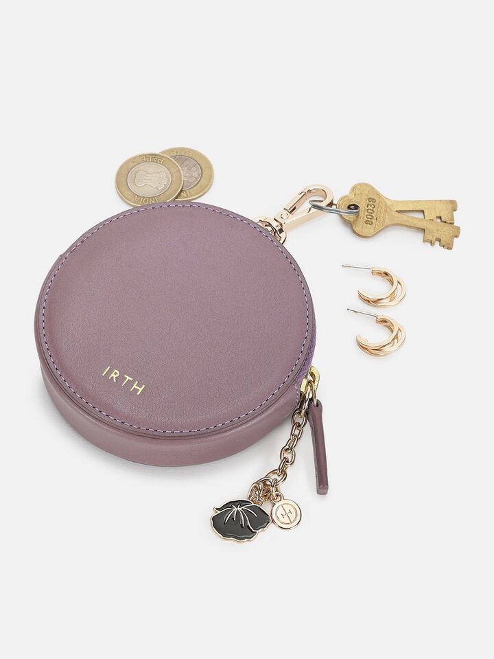 Chime Leather Coin Pouch - Grape