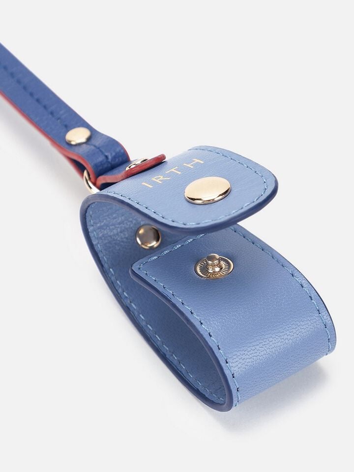 Loop Leather Scarf Holder - Blue
