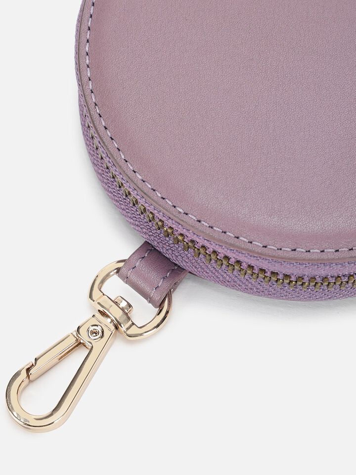 Chime Leather Coin Pouch - Grape