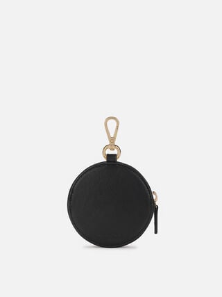 Chime Leather Coin Pouch - Black