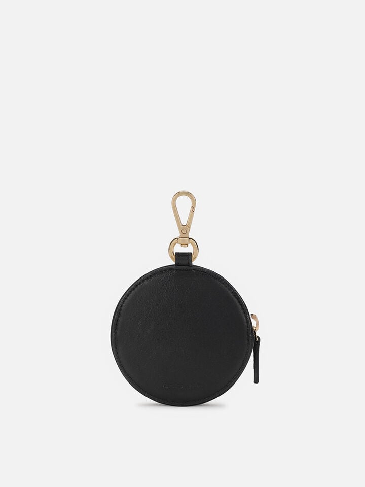 Chime Leather Coin Pouch - Black