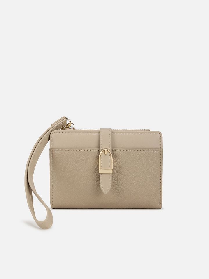 Nina Wristlet Wallet - Beige
