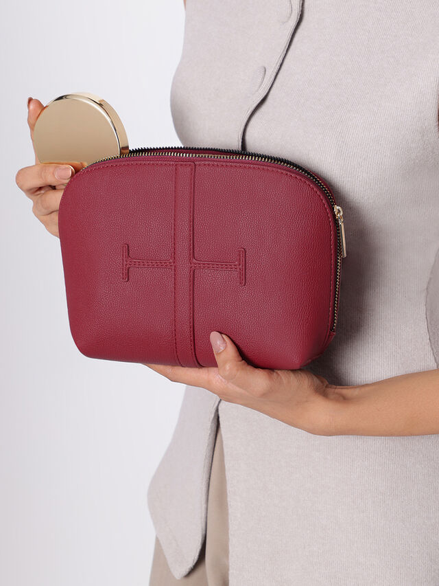 Coral Large Makeup Organiser - Dark Cherry