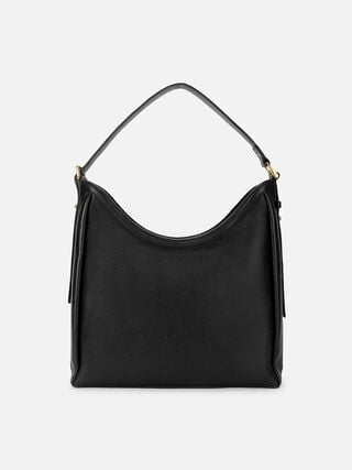 Lillian Leather Shoulder Bag - Black