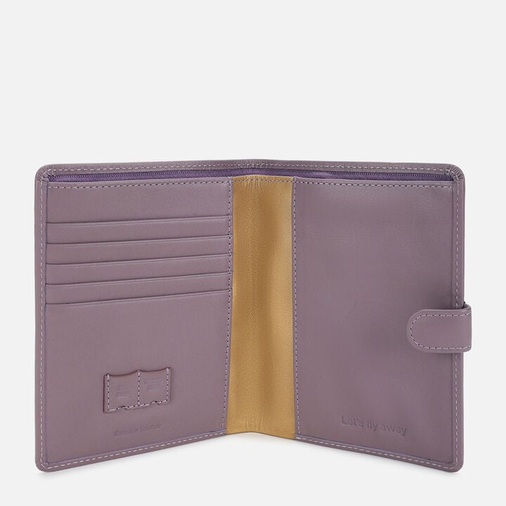 Atlas Leather Passport Holder - Grape