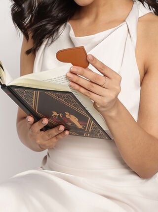 Austen Leather Bookmark - Tan