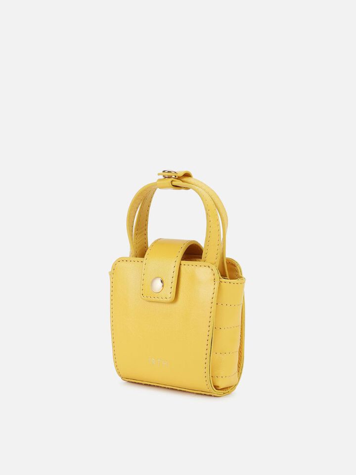 Meg Miniature Leather Handheld - Yellow