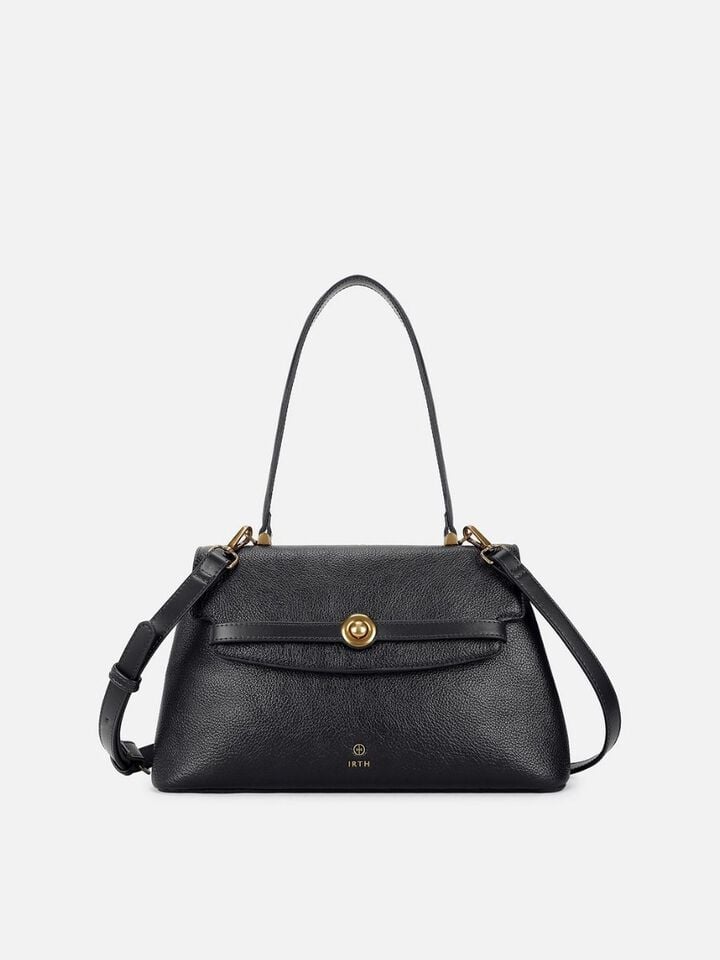 Valerie Wide Shoulder Bag - Black