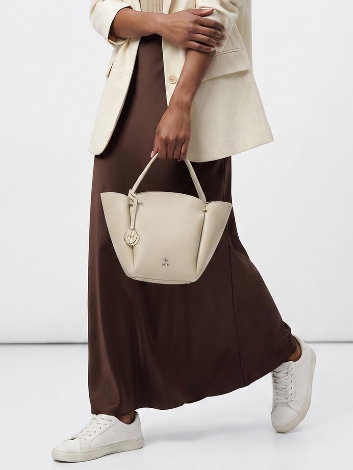 Lola Leather Handheld - Off-White