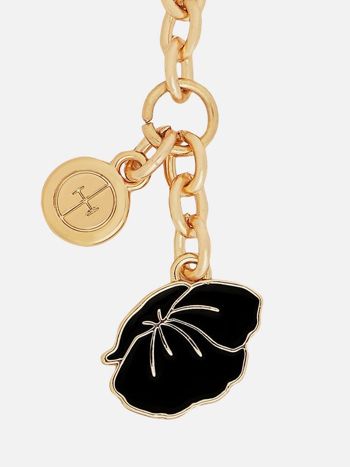 Poppy Enamel Charm - Black