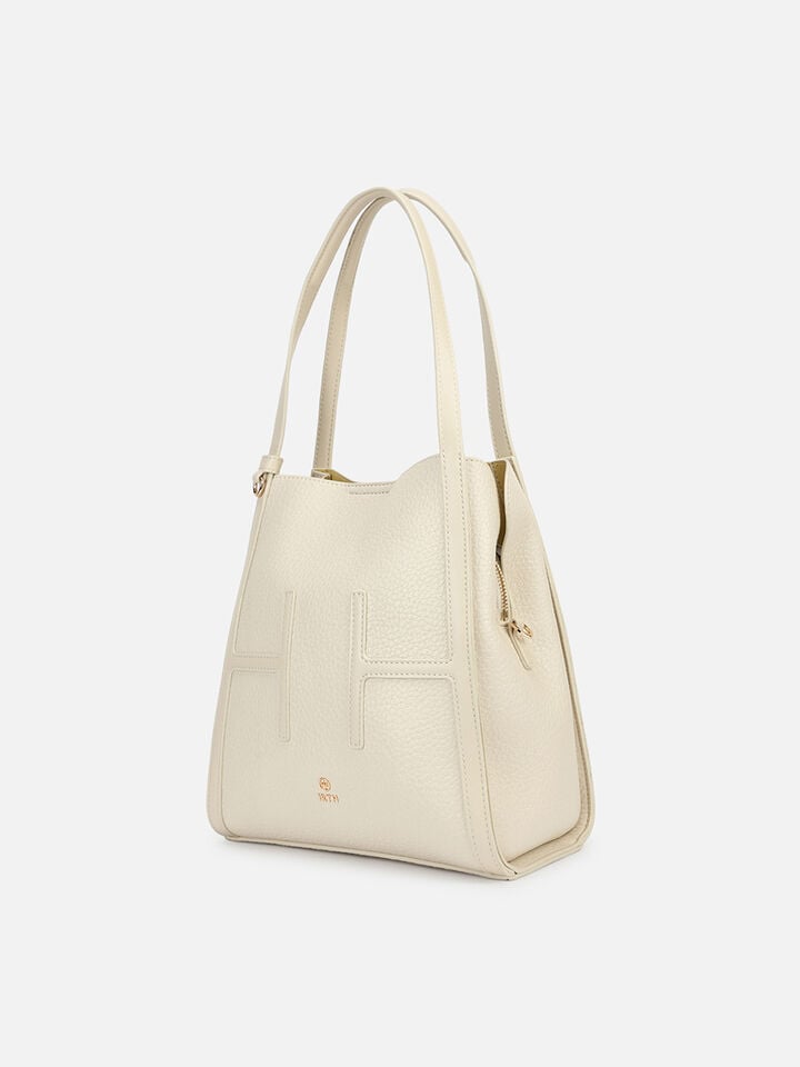 Initials Tall Shoulder Bag - Off-White