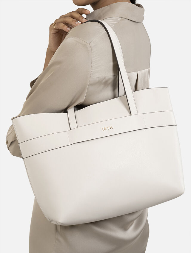 Delight in White Tote