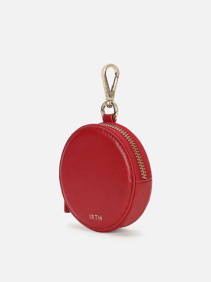Chime Leather Coin Pouch - Red
