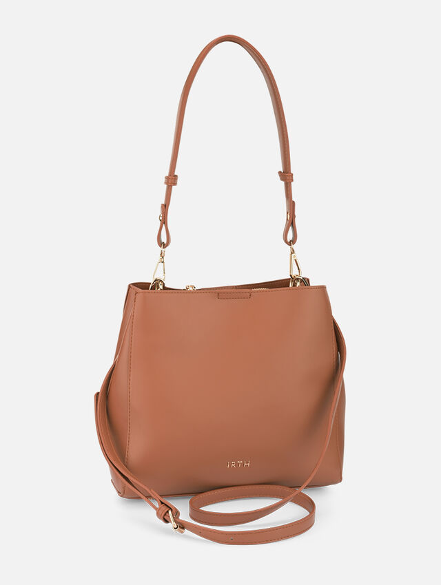 Twirl with Tan Shoulder Bag