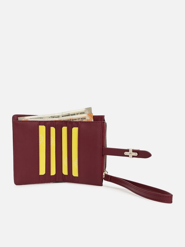 Nina Wristlet Wallet - Dark Cherry