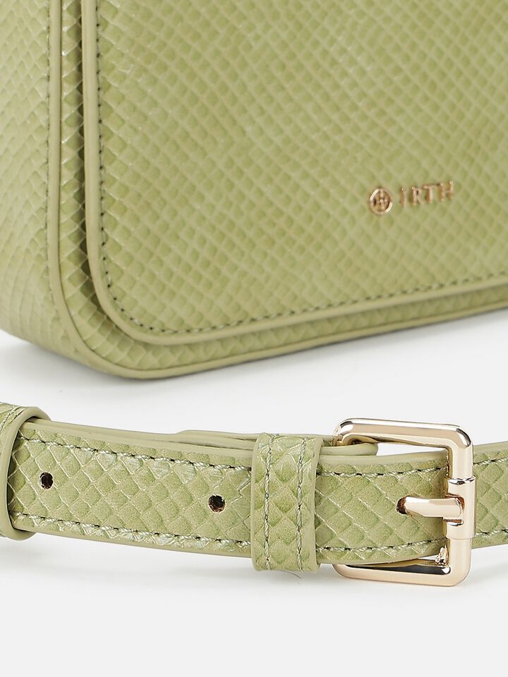 Ivy Snakeskin Sling - Green